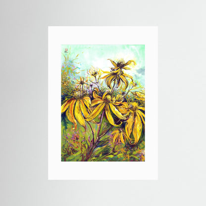 Rudbekias triptych 2 - Paper print