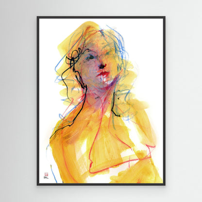Red riding hood portrait - canvas print