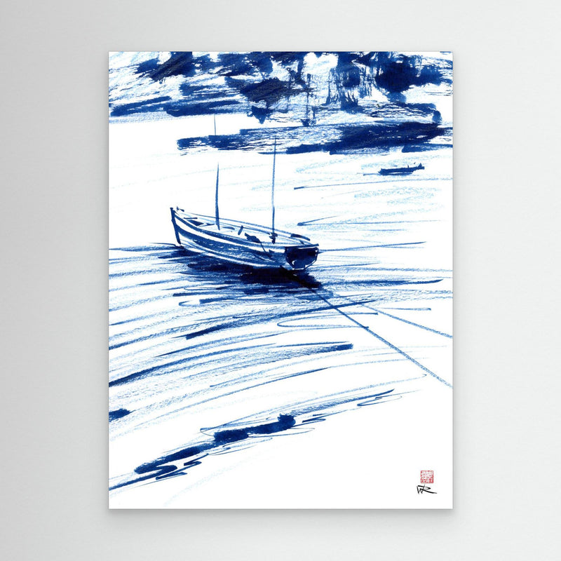 Ruderkonzert in St. Ives in Blau - Leinwanddruck