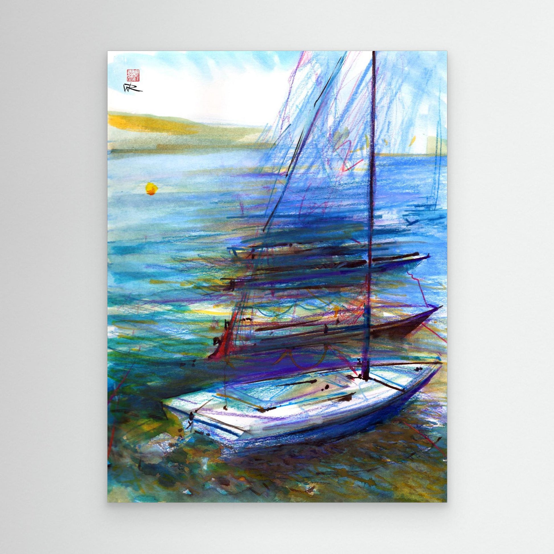 Sail boat mooring in Croatia