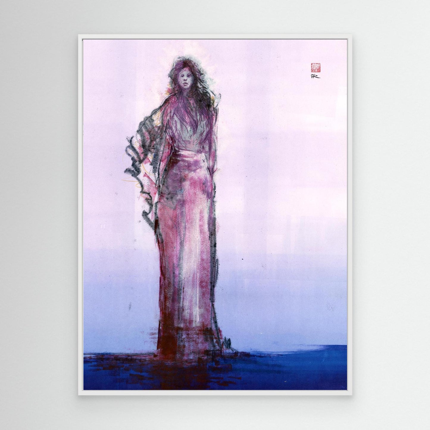 Ellipsis fashion drawn monoprint