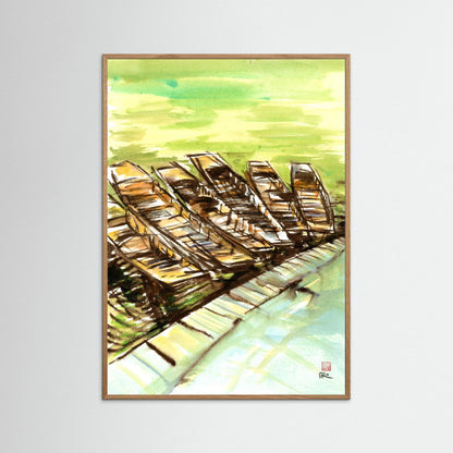 Punts on the Cherwell - paper print