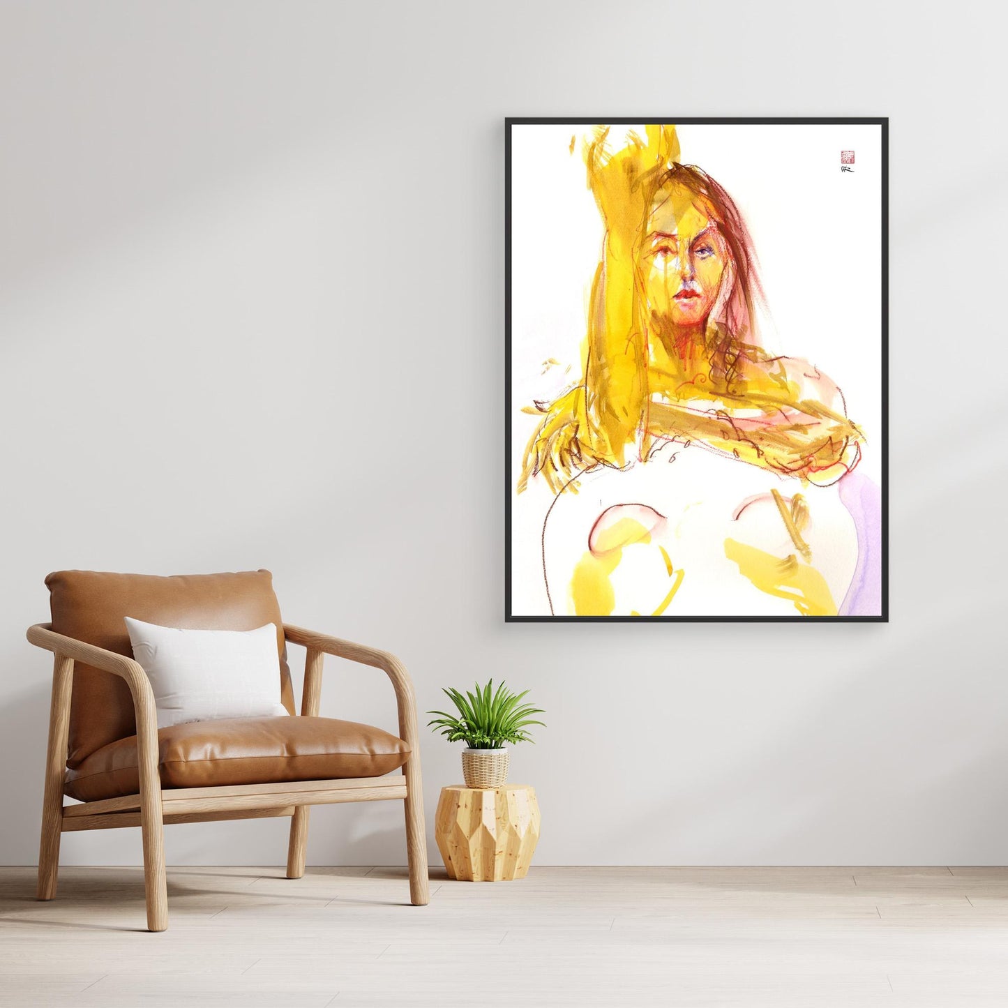 Manko seated - canvas print