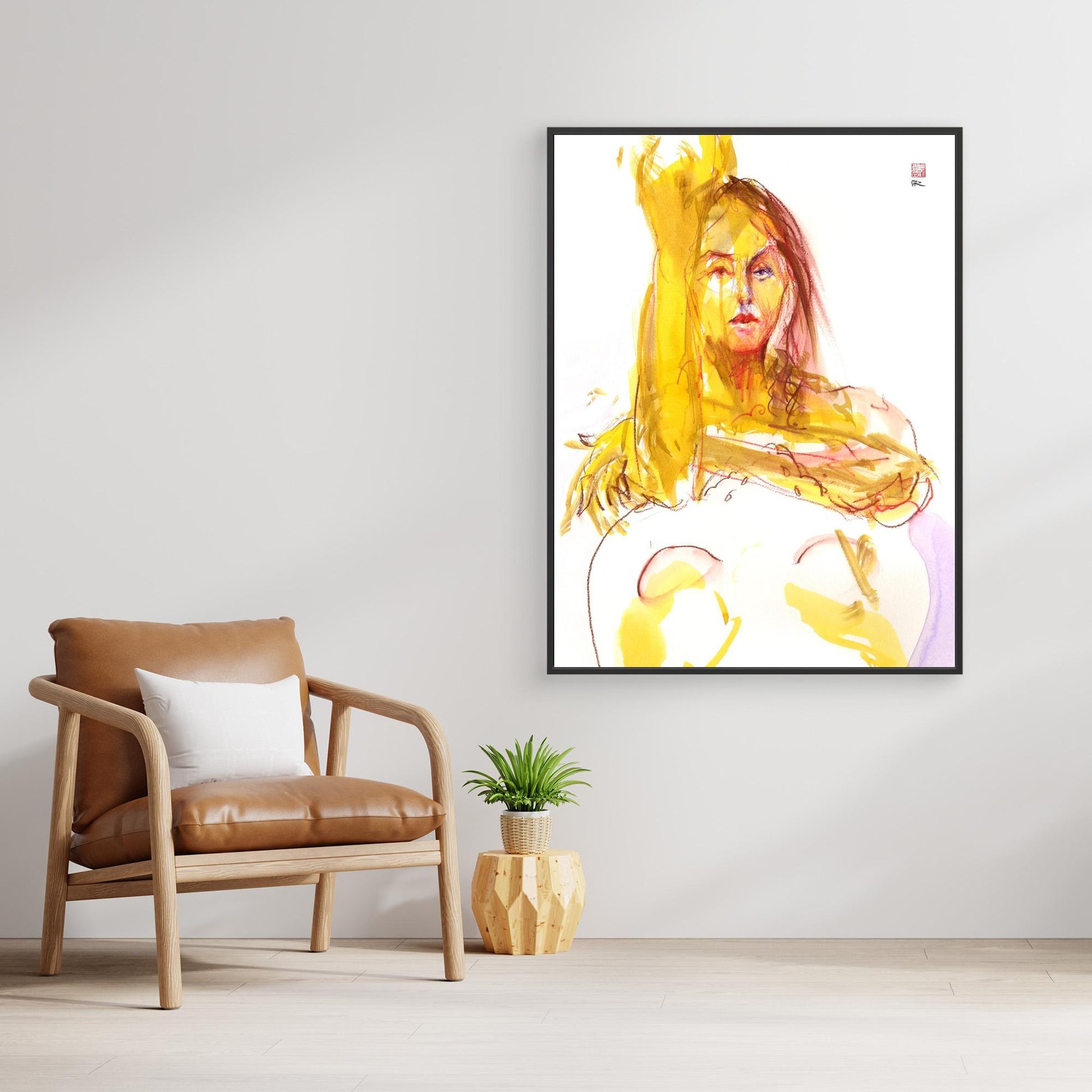 Manko seated - canvas print