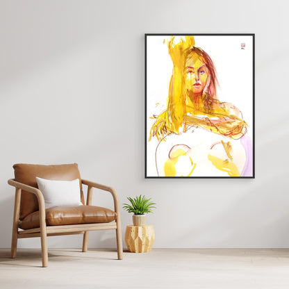 Manko seated - canvas print