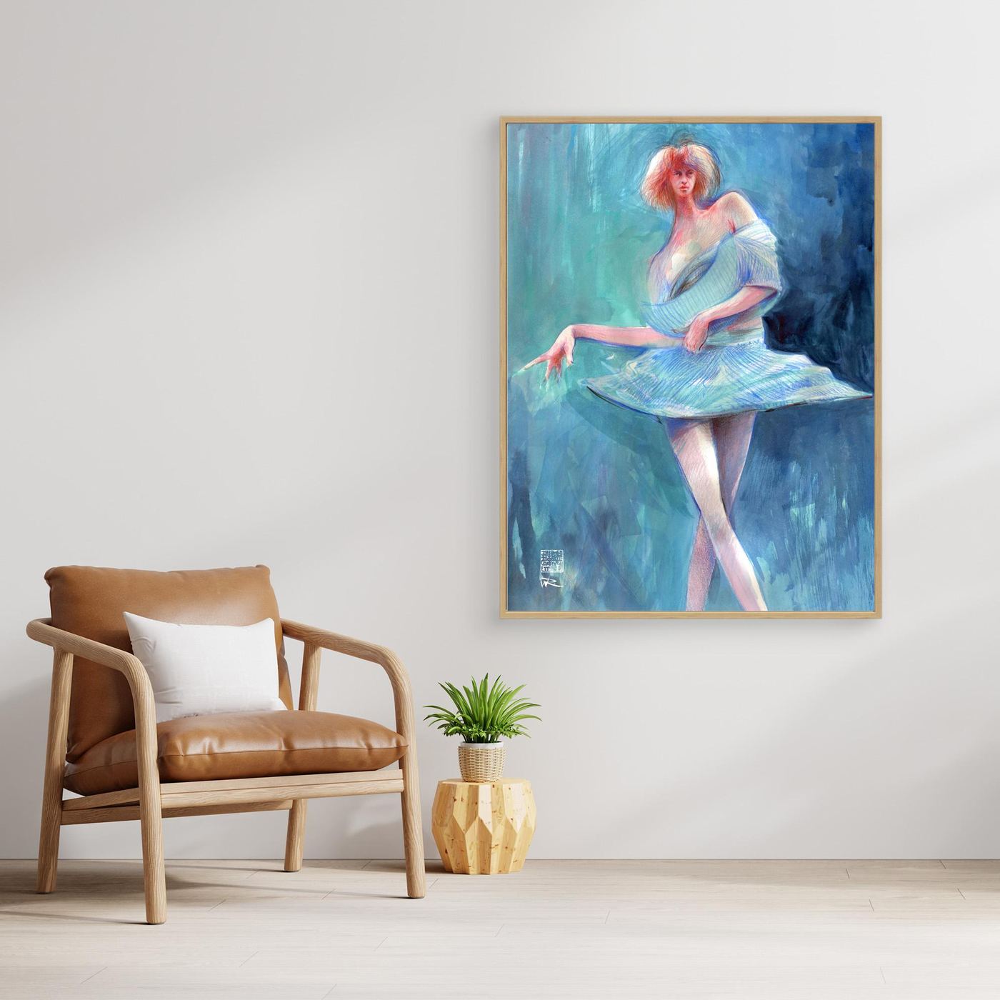 Catwalk in blue - Canvas art print