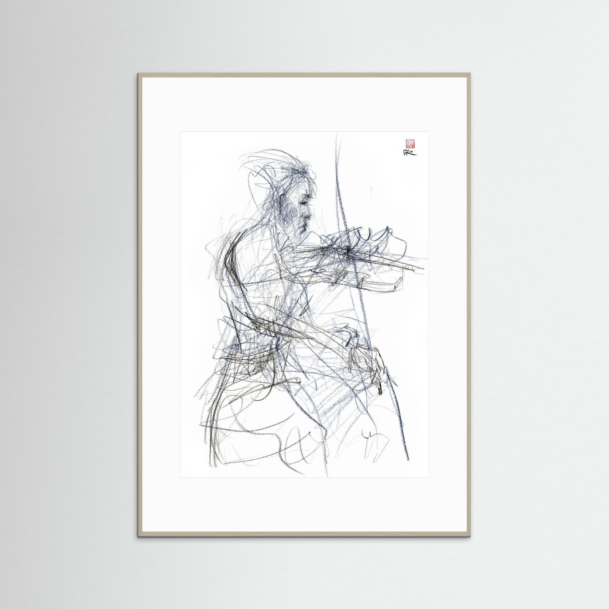 Charlotte Spruit on violin - Paper print