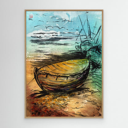 Crab boat - Canvas print