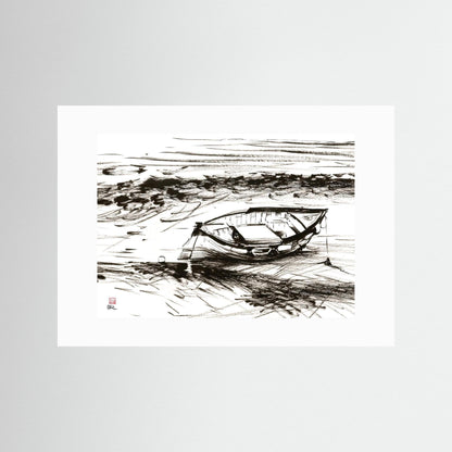Down to the sea from Morston - Paper print