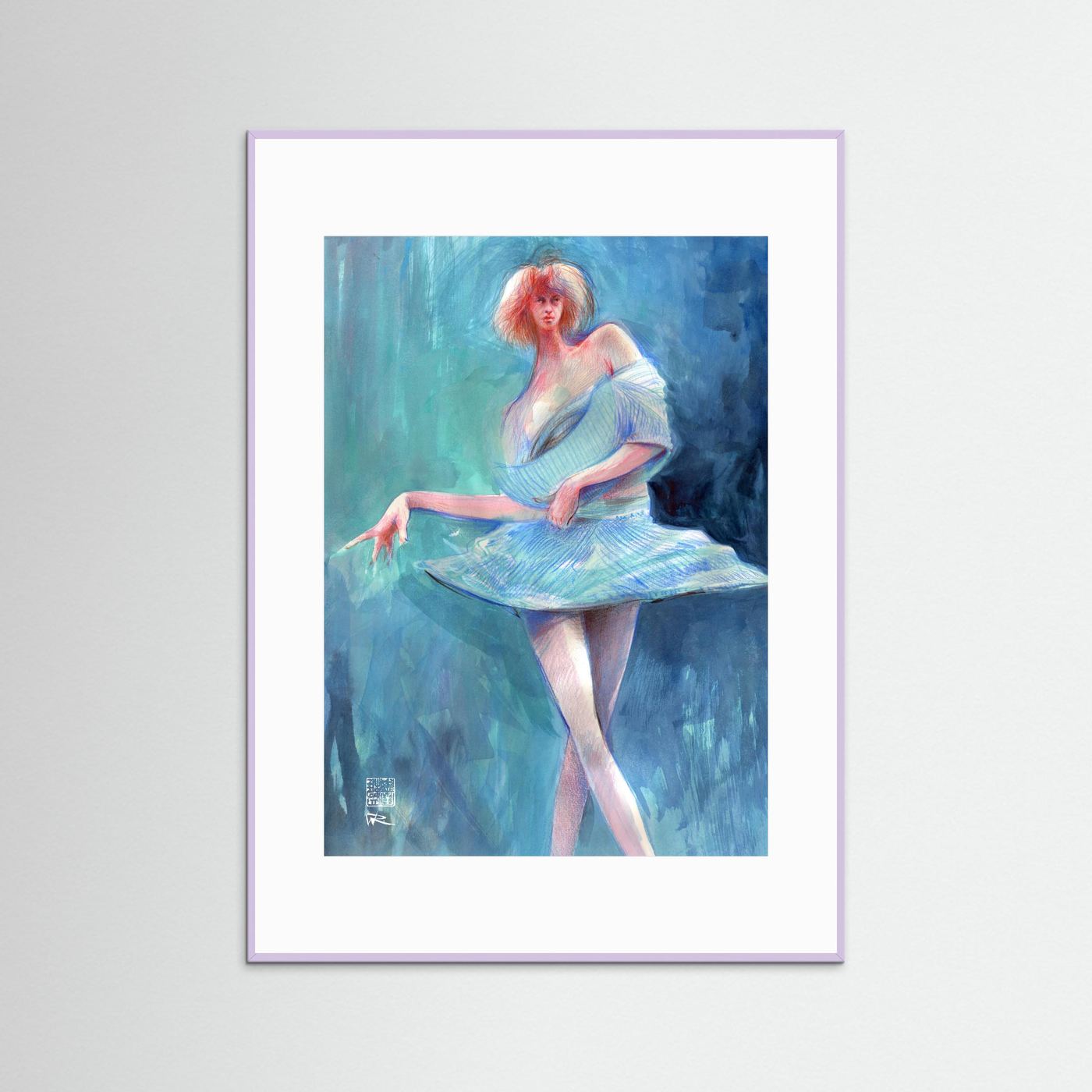 Catwalk in blue - Print on fine art paper