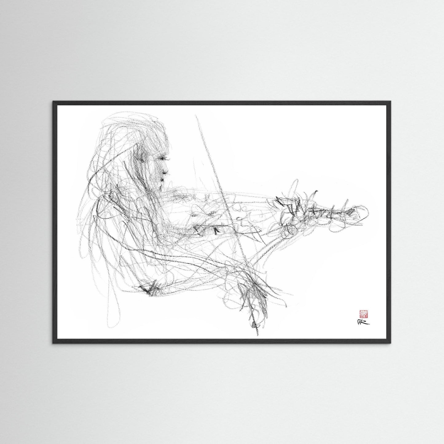 Charlotte Spruit on violin 2 - paper print