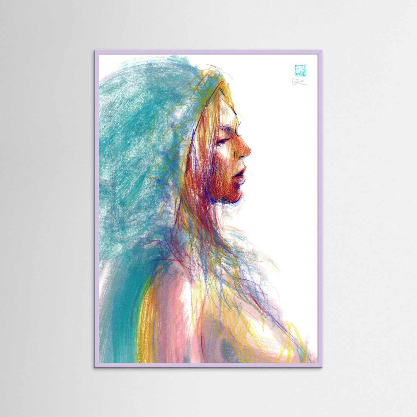 Manko in teal cloak - Print on fine art paper