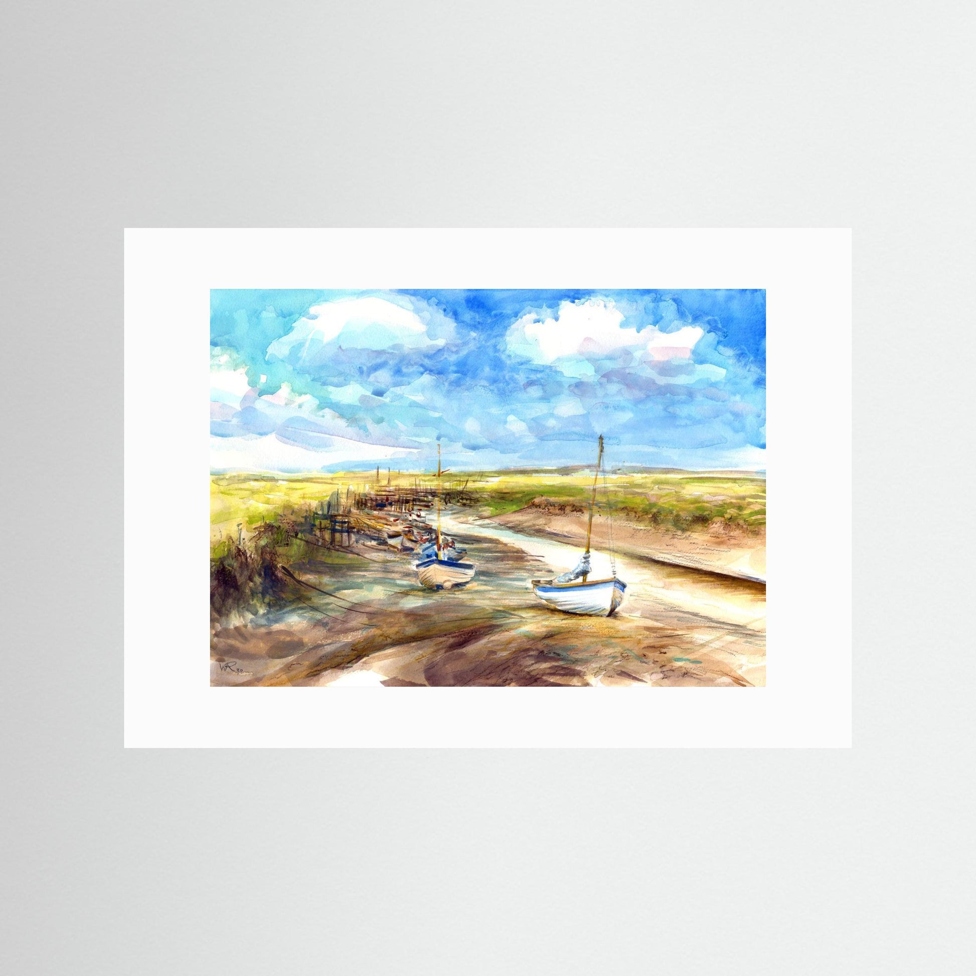 Tides out at Morston - paper print