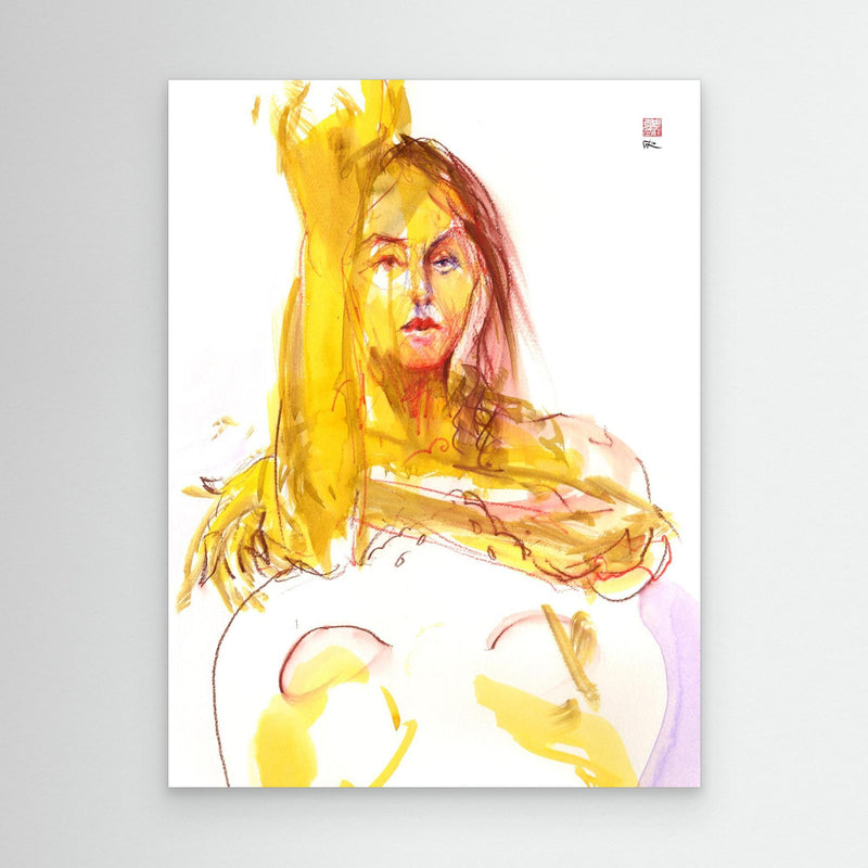 Manko sitzend - Leinwanddruck