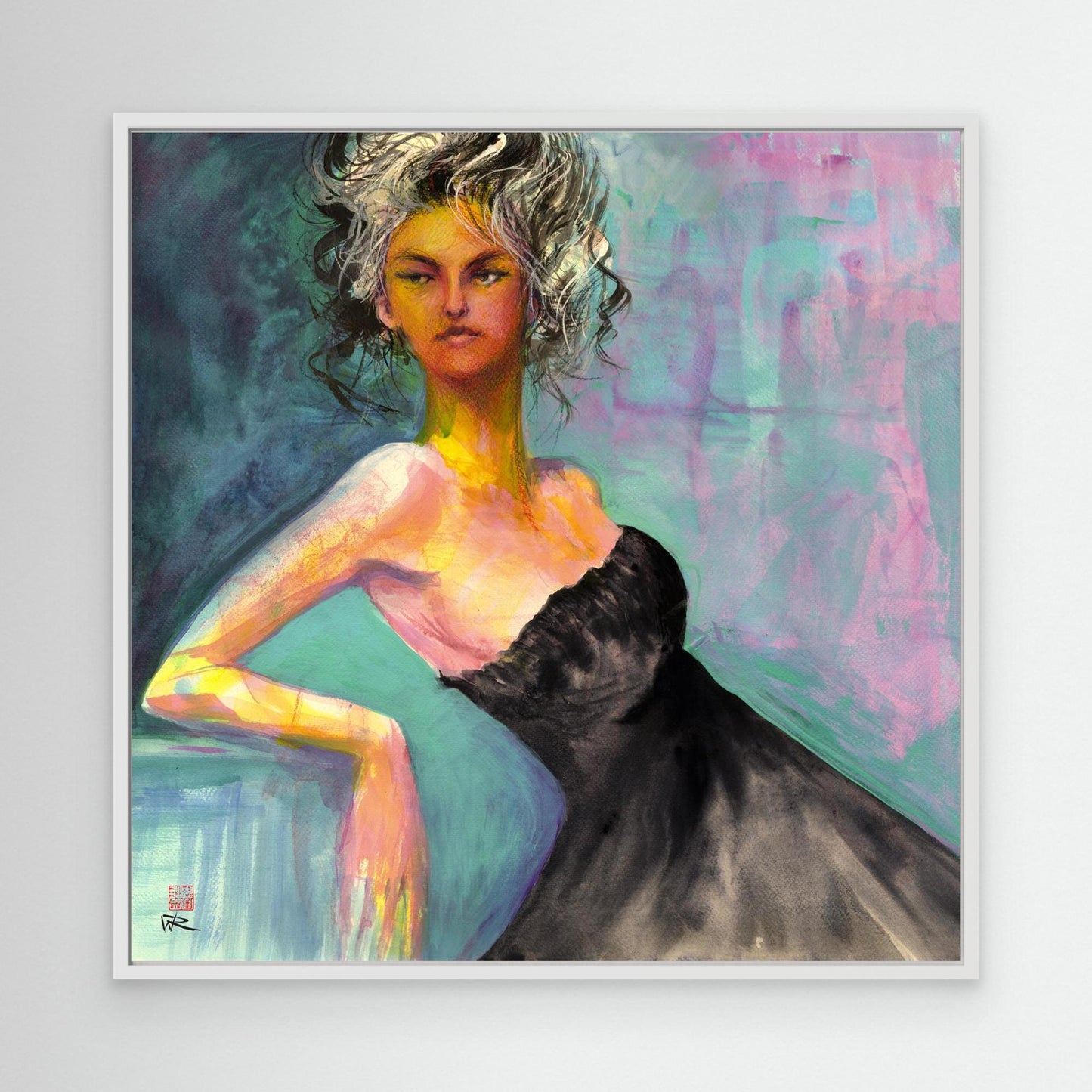 Little black dress - Canvas print