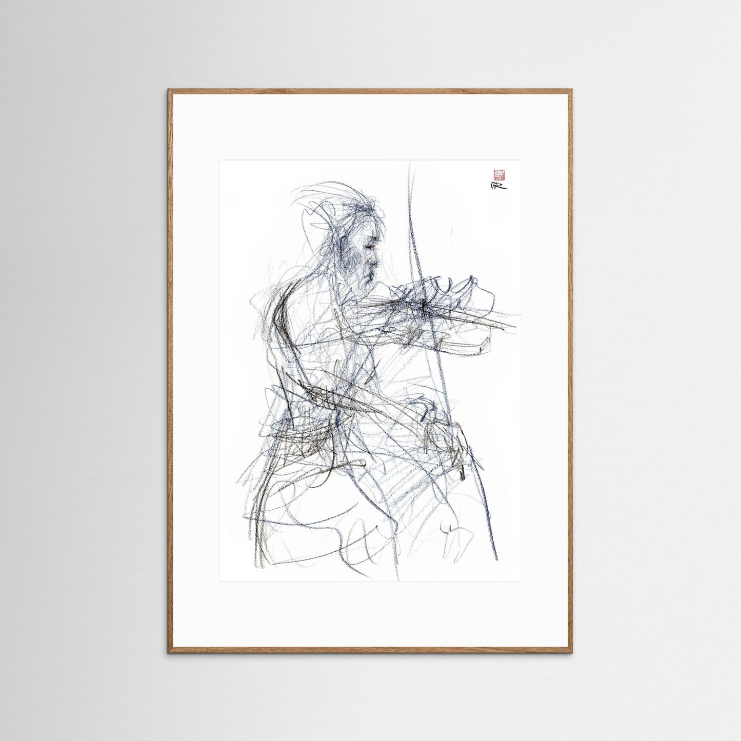 Charlotte Spruit on violin - Paper print