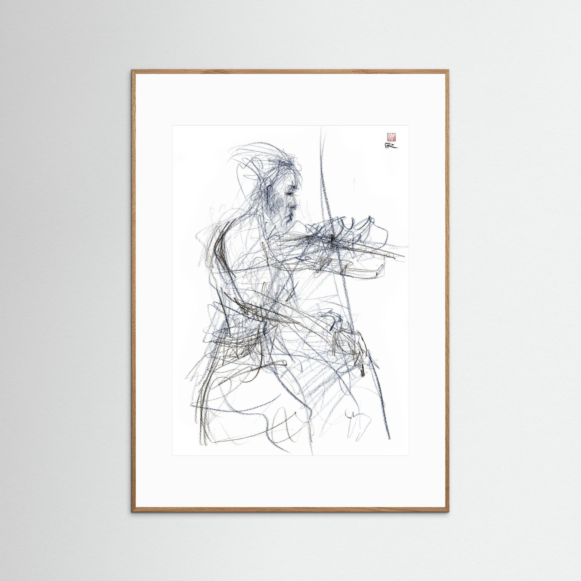 Charlotte Spruit on violin - Paper print