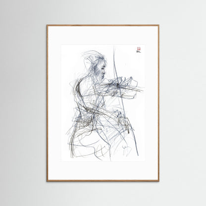 Charlotte Spruit on violin - Paper print