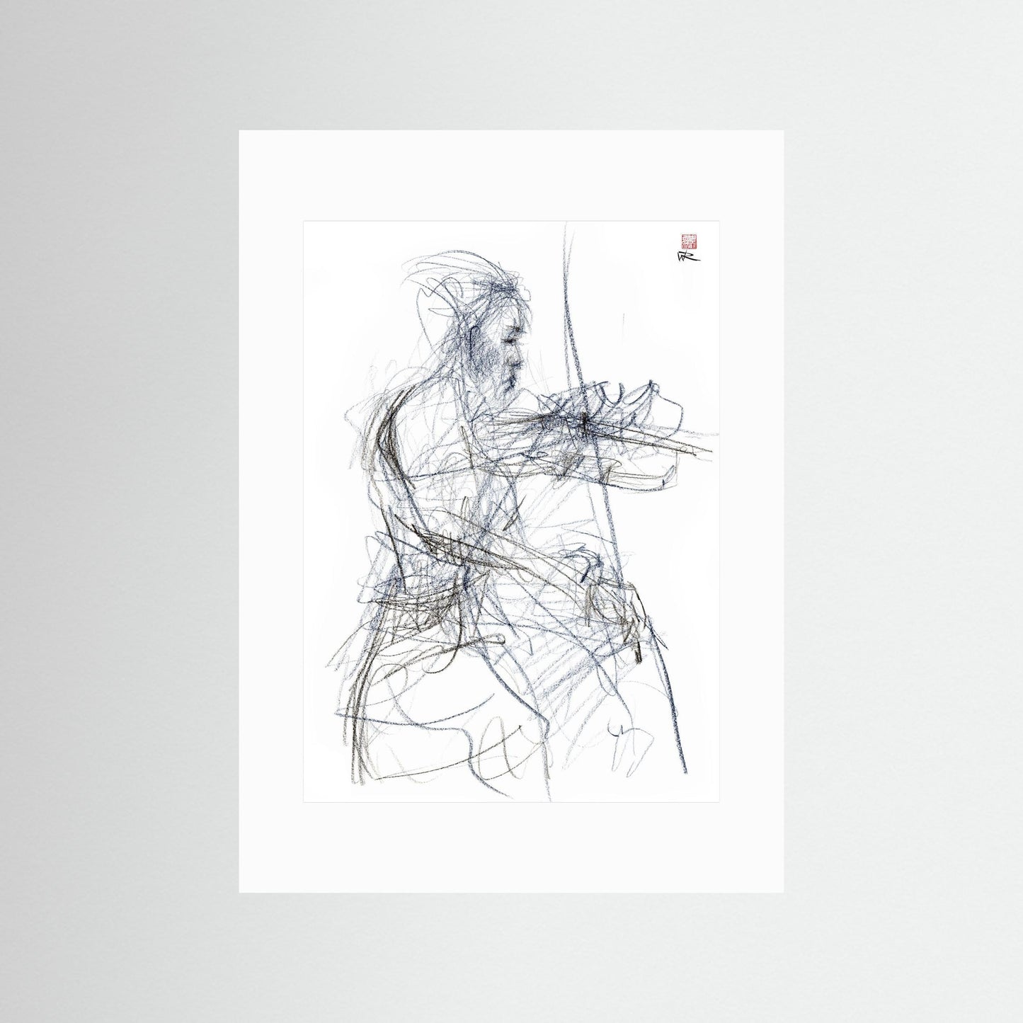 Charlotte Spruit on violin - Paper print