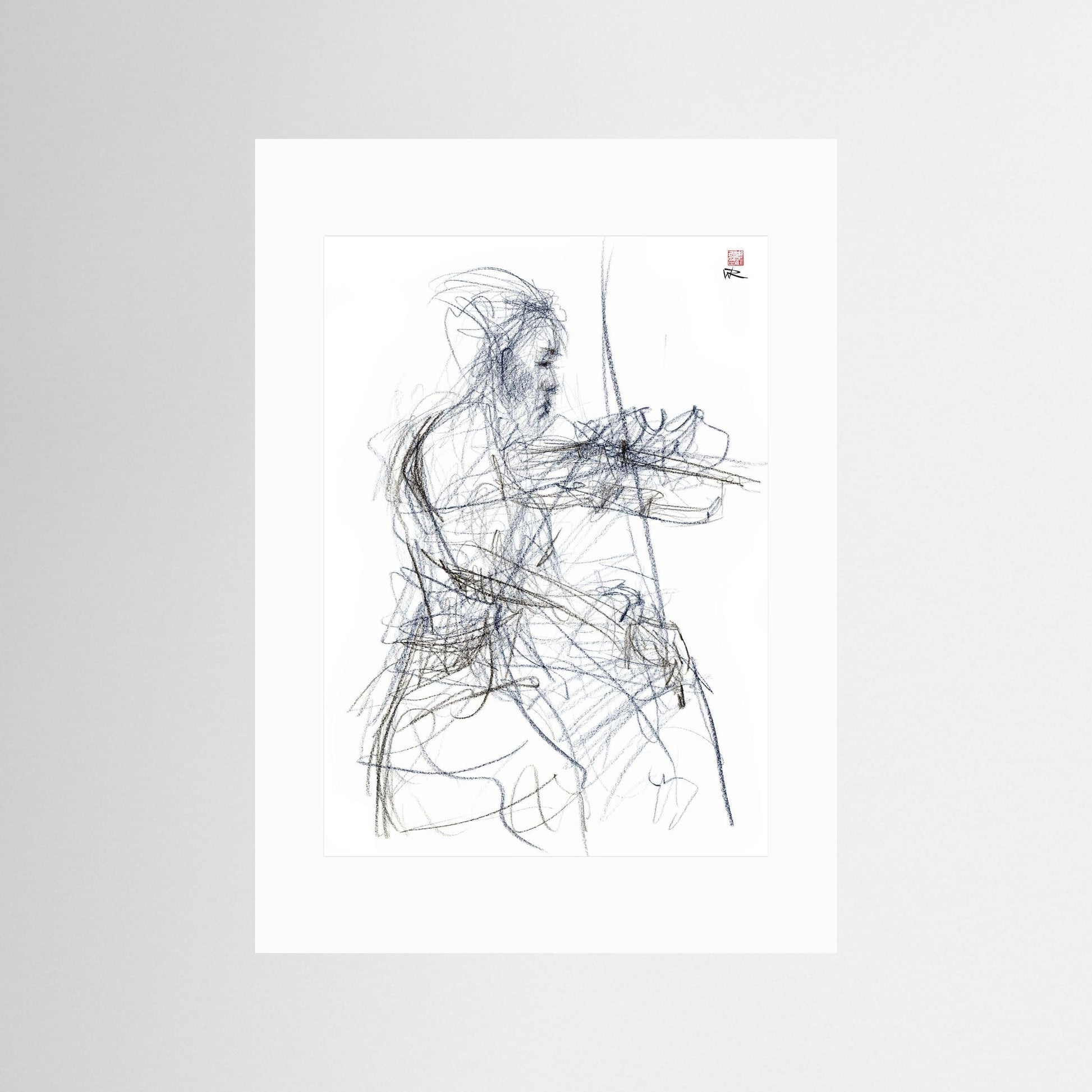 Charlotte Spruit on violin - Paper print