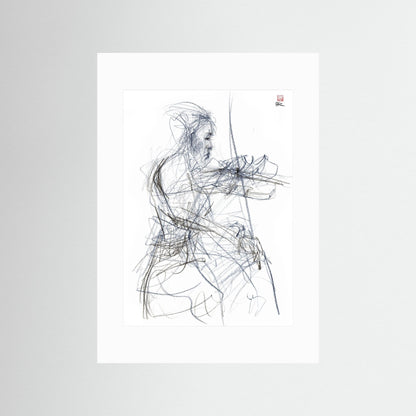 Charlotte Spruit on violin - Paper print